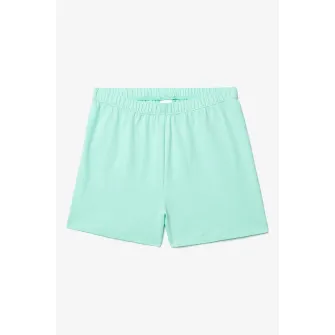 Penti, Pijama din bumbac cu imprimeu grafic si maneci scurte, Alb, Albastru aquamarin, Lila, 152 CM