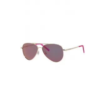 Polaroid, Ochelari de soare aviator polarizati, Auriu/Fucsia, 52-12-135 Standard
