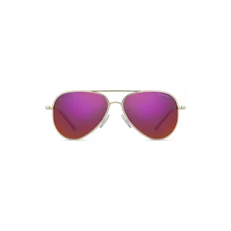 Polaroid, Ochelari de soare aviator polarizati, Auriu/Fucsia, 52-12-135 Standard