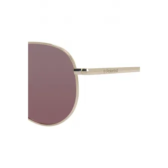 Polaroid, Ochelari de soare aviator polarizati, Auriu/Fucsia, 52-12-135 Standard