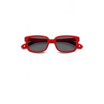 Polaroid, Ochelari de soare dreptunghiulari cu logo, Rosu vermillion, 44-16-125