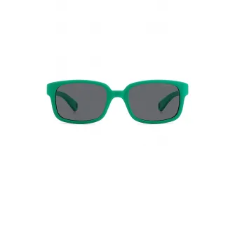 Polaroid, Ochelari de soare dreptunghiulari cu logo, Verde deschis, 44-16-125