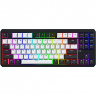 Tastatura mecanica wireless Hator Rockfall 3 Mecha TKL, conectivitate USB, iluminare RGB, HATOR Aurum Orange Linear rev.1.0 switches, material taste ABS, profil OMA, sistem de reducere a sunetului, PORON Switchpad, negru