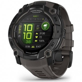 Smartwatch Garmin Instinct 3, 45mm, AMOLED, Negru, curea Neagra