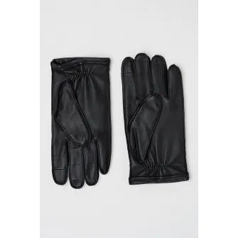 BOSS, Manusi de piele Kranton, Negru, 25 CM