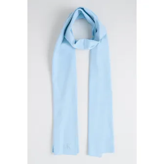 CALVIN KLEIN, Fular tricotat fin cu model uni, Albastru pastel