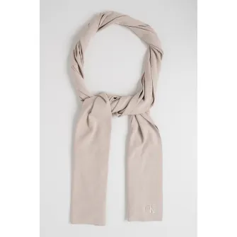 CALVIN KLEIN, Fular tricotat fin cu model uni, Maro taupe deschis