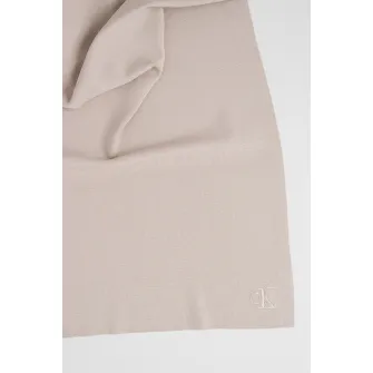 CALVIN KLEIN, Fular tricotat fin cu model uni, Maro taupe deschis