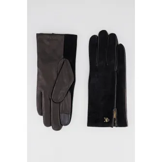 CALVIN KLEIN, Manusi din piele, Negru, 20 CM