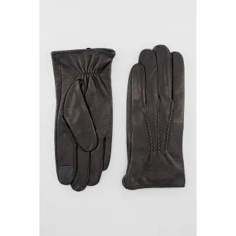 CALVIN KLEIN, Manusi din piele, Negru, 21 CM
