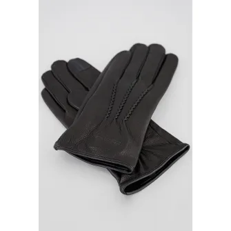 CALVIN KLEIN, Manusi din piele, Negru, 21 CM