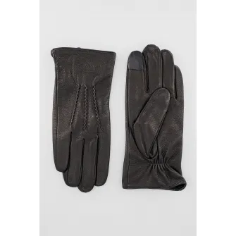 CALVIN KLEIN, Manusi din piele, Negru, 22 CM