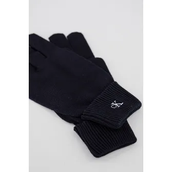 CALVIN KLEIN, Manusi tricotate cu broderie logo, Negru