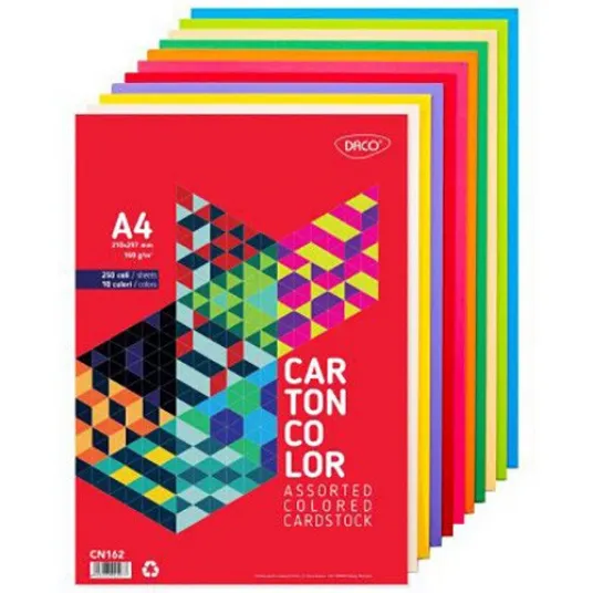 Carton color CN162 A4 250 coli 10 culori DACO