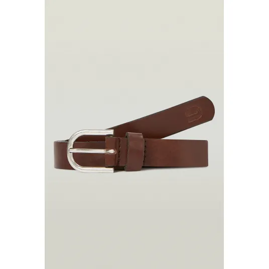 G-STAR, Curea din piele cu catarama metalica, Maro cognac, 80