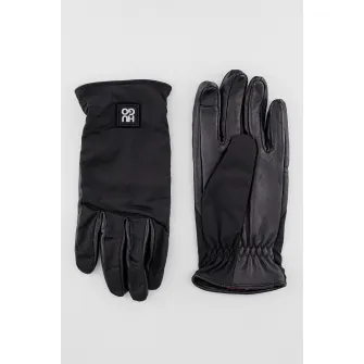 HUGO, Manusi cu insertii de piele, Negru, 25 CM