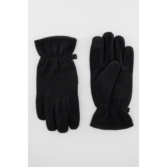 HUGO, Manusi din fleece cu logo brodat, Negru, 21 CM