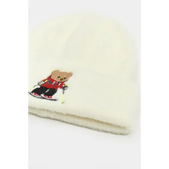 LC WAIKIKI, Set de caciula si manusi compatibile cu ecranul tactil, Crem