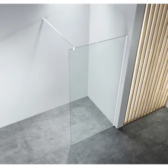 Paravan dus walk in Belform Nova, 1200x2000 mm, profil alb, sticla securizata 8 mm, nanoglass