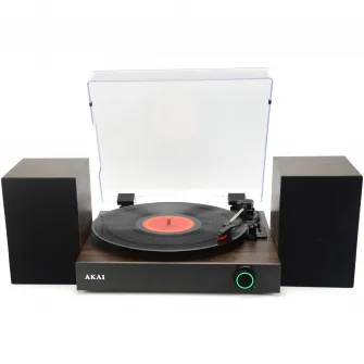 Pick-up Akai ATT-200SP, Difuzoare externe 20W, Bluetooth, 33 1/3, 45, 78 RPM, RCA-In, Maro