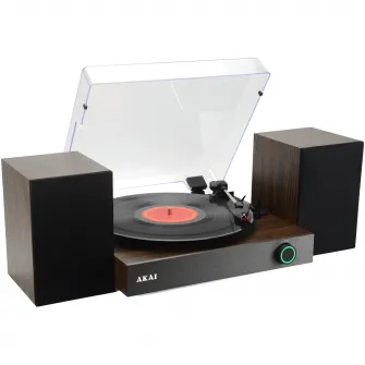 Pick-up Akai ATT-200SP, Difuzoare externe 20W, Bluetooth, 33 1/3, 45, 78 RPM, RCA-In, Maro