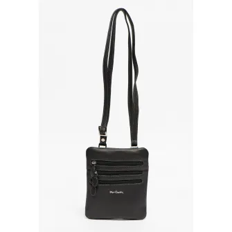 Pierre Cardin, Geanta crossbody cu buzunare cu fermoar Alex, Negru