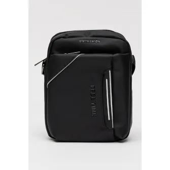 Pierre Cardin, Geanta crossbody din material textil, Negru