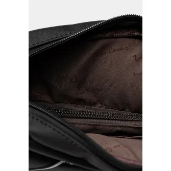 Pierre Cardin, Geanta crossbody din material textil, Negru