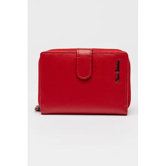 Pierre Cardin, Portofel de piele cu RFID, Rosu