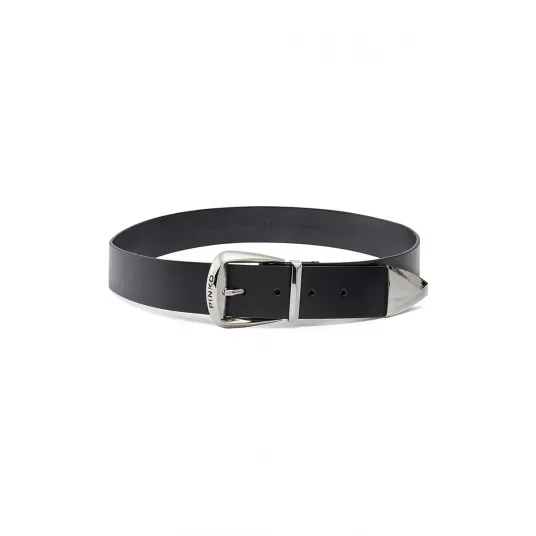 Pinko, Geanta uni de piele, Negru, 79