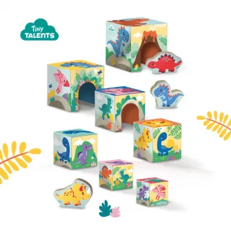 Set stivuibil SES Creative - Turn cu dinozauri