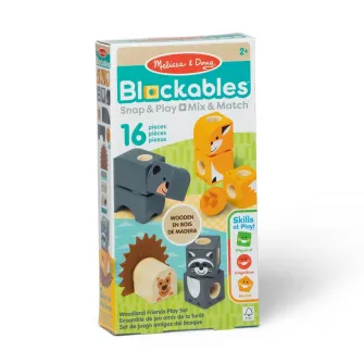 Set de constructie din lemn Melissa & Doug - Prietenii padurii
