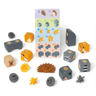 Set de constructie din lemn Melissa & Doug - Prietenii padurii