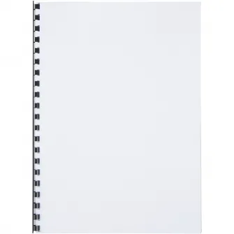 Spira legare documente GBC, plastic, A4, 21 inele, 8 mm, 45 coli, 100 buc/set, negru
