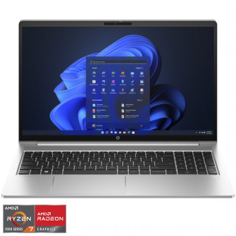 Laptop HP ProBook 455 G10 cu procesor AMD Ryzen 7 7730U pana la 4.5GHz, 15.6'', Full HD, IPS, 16GB DDR4 RAM, 512GB SSD, AMD Radeon Graphics, Win