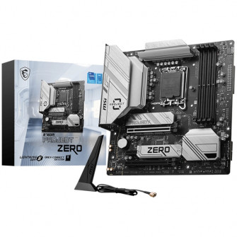 Placa de baza MSI B760M PROJECT ZERO, Socket LGA1700, DDR5, Wi-Fi, BT, Micro ATX