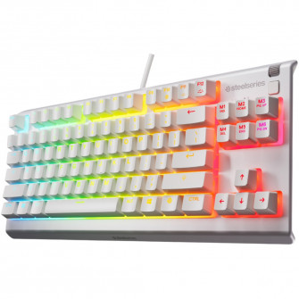 Tastatura Gaming Mecanica SteelSeries Apex 3 TKL, US, alb