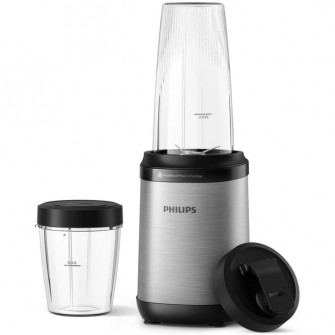 Blender Philips HR2765/00 Seria 5000, 800 W, Tehnologia si lame ProBlend Plus, Lame detasabile, Pahar de 700 ml cu capac, Design compact, negru/argintiu