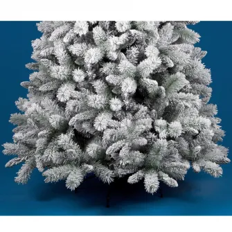 Brad artificial Kring Clinton, cu aspect nins, 210 cm, ace 3D, PP/PVC, Alb