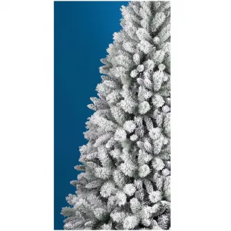 Brad artificial Kring Clinton, cu aspect nins, 210 cm, ace 3D, PP/PVC, Alb