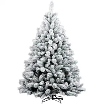 Brad artificial Kring Clinton, cu aspect nins, 210 cm, ace 3D, PP/PVC, Alb