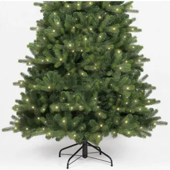 Brad artificial premium Kring Bogota, ace 3D, 400 LED-uri, lumina calda, adaptor smart/control prin telefon, 210 cm, Verde