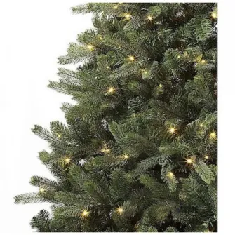 Brad artificial premium Kring Bogota, ace 3D, 400 LED-uri, lumina calda, adaptor smart/control prin telefon, 210 cm, Verde