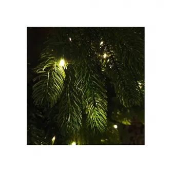 Brad artificial premium Kring Bogota, ace 3D, 400 LED-uri, lumina calda, adaptor smart/control prin telefon, 210 cm, Verde