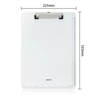 Clipboard Deli, simplu, metal, cu rigla
