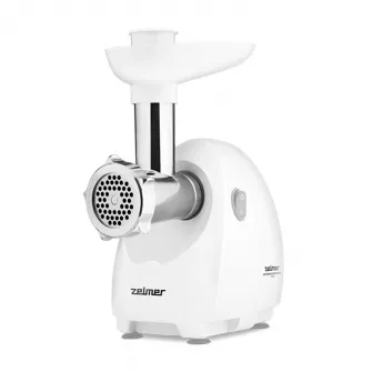 Masina de tocat carne Zelmer ZMM4045B, 1900 W, 1,7 kg capacitate de tocare pe minut, functionare silentioasa, 2 discuri din otel inoxidabil, capat pentru razuire cu set de 3 accesorii, accesoriu pentru preparare carnati