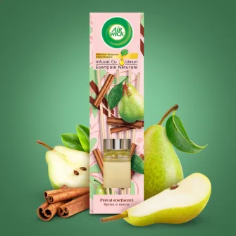 Odorizant de camera cu betisoare parfumate Air Wick, Pere si scortisoara, 40ml