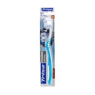 Periuta de dinti manuala Trisa Flexible White Medium 682217 Albastru