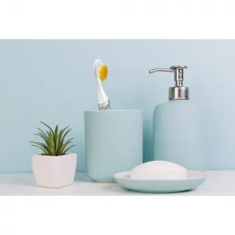 Periuta de dinti manuala ecologica Trisa Forever Soft (cap interschimbabil si maner din aluminiu) 684490 Gri