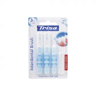 Periute de dinti manuale interdentare Trisa Interdental Brush 667161 ISO 3 1,1mm Albastru